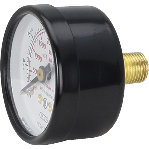 Pressure Gauges, 1-1/2" , 0 - 4000 psi, Back Mount, Analogue Nuna Depot Inc.