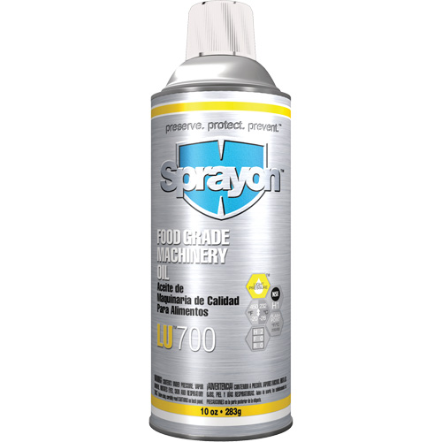 Huile &agrave; machine de cat&eacute;gorie alimentaire LU700, 10 oz, Canette a&eacute;rosol Nuna Depot Inc.
