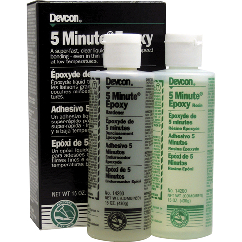 5-Minute Adhesive, 444 ml, Bottle, Two-Part, Clear Nuna Depot Inc.