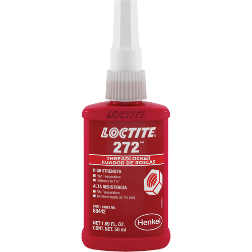 Threadlocker 272 High Temperature, Red, High, 50 ml, Bottle Nuna Depot Inc.