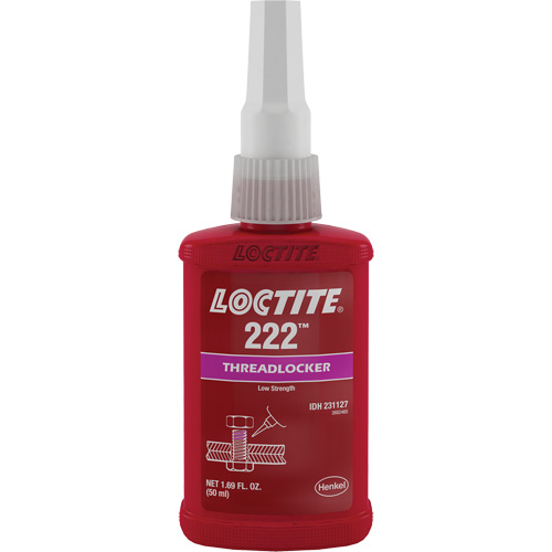 222 Threadlocker, Purple, Low, 50 ml, Bottle Nuna Depot Inc.
