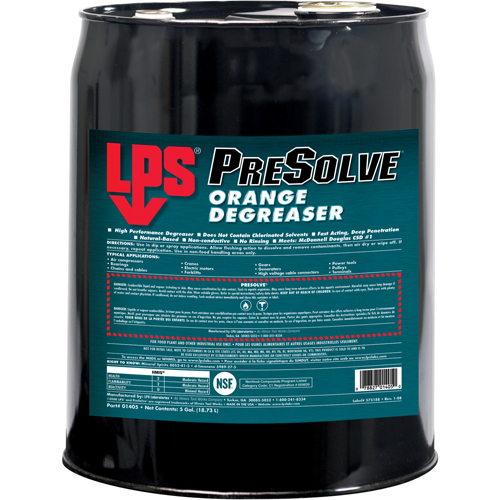 PreSolve&reg; Orange Degreaser, Pail Nuna Depot Inc.