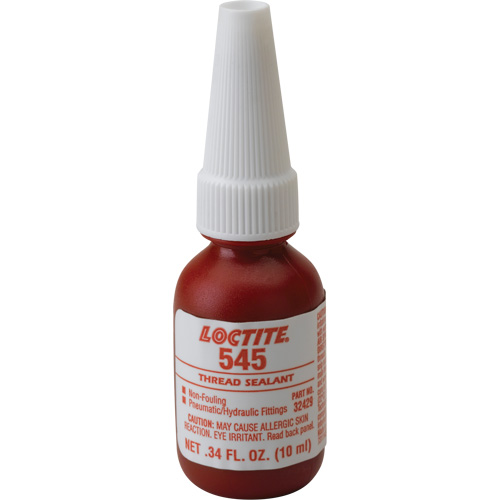 Thread Sealant 545 Hydraulic/Pneumatic Sealant, Bottle, 10 ml, -54° C - 149° C/-65° F - 300° F Nuna Depot Inc.
