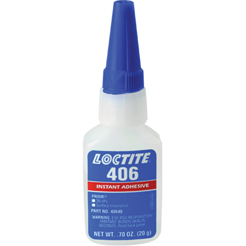 Adh&eacute;sif instantan&eacute; Prism 406, Transparent, Bouteille, 0,7 liq. oz. Nuna Depot Inc.