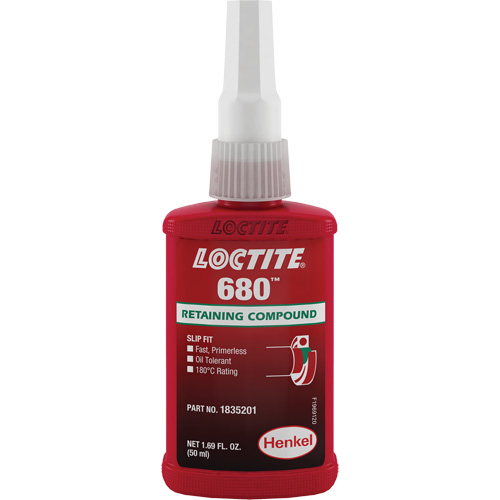 Compos&eacute; de retenue Loctite 680, 50 ml, Bouteille, Vert Nuna Depot Inc.