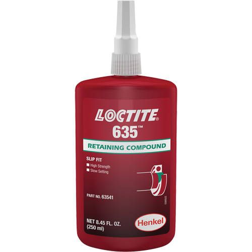 Compos&eacute; de retenue Loctite 635, 250 ml, Bouteille, Vert Nuna Depot Inc.