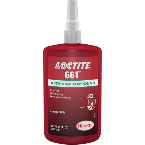 Compos&eacute; de retenue Loctite 661, 250 ml, Bouteille, Jaune Nuna Depot Inc.