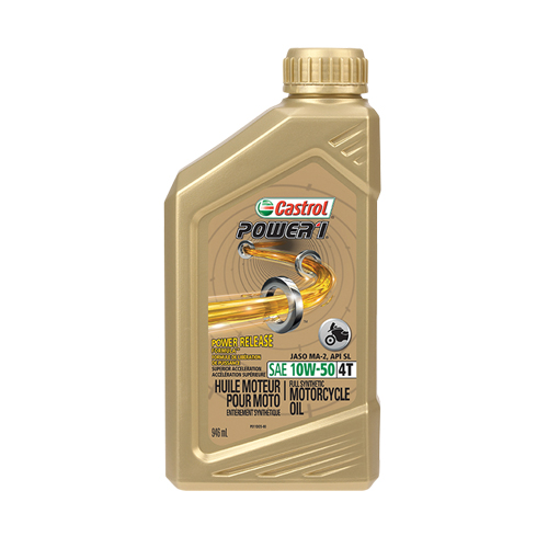 Huile pour moteur de moto 10W50 POWER 1, 946 ml, Bouteille Nuna Depot Inc.