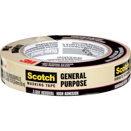 Scotch&reg; General Purpose Masking Tape 2020, 24 mm (1") x 55 m (180'), Tan Nuna Depot Inc.