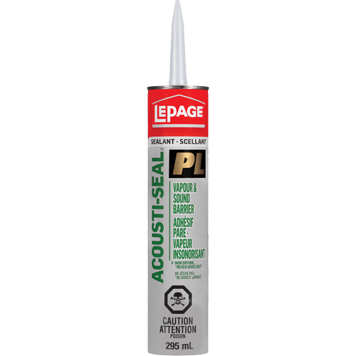 PL&reg; Vapour Barrier & Sound Reduction Adhesive, 295 ml, Tube, Black Nuna Depot Inc.