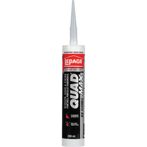 Quad&reg; Max Siding & Window Sealant, 280 ml, Tube, White Nuna Depot Inc.