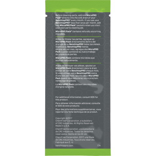 Agent nettoyant antimicrobien MicroPro Pack, 0,5 oz, Pochette Nuna Depot Inc.