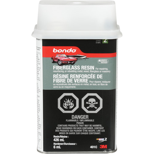 Bondo&reg; Fibreglass Resin, Two-Part, 15 oz., Rectangular Can Nuna Depot Inc.