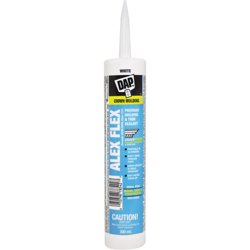 Alex Flex&reg; Premium Molding & Trim Acrylic Latex Siliconized Sealant, 300 ml, Cartridge, White Nuna Depot Inc.