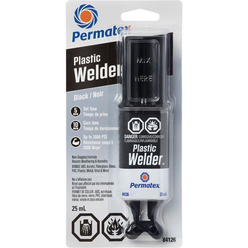 Colle &eacute;poxyde Plastic Welder, 25 ml, Seringue, Deux composants, Noir Nuna Depot Inc.