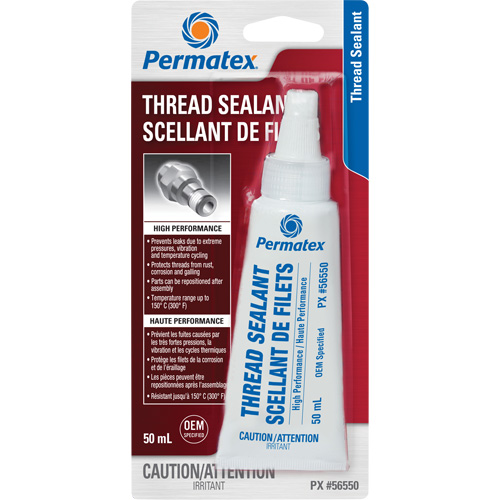 Scellant pour filetage haute performances, Tube, 50 ml, -54° C - 149° C/-65° F - 300° F Nuna Depot Inc.