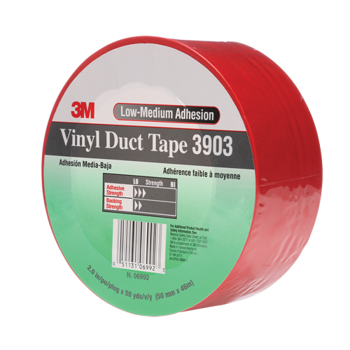 3903 Vinyl Duct Tape, 48 mm (2") W x 46 m (151') L, 6.5 mils, Red Nuna Depot Inc.
