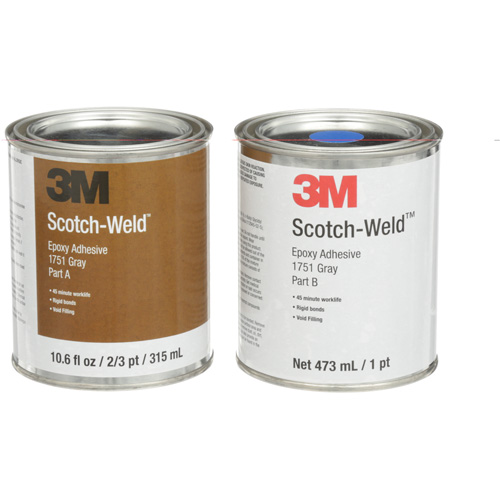 Scotch-Weld Adhesive, 16 fl. Oz., Tube, Two-Part, Grey Nuna Depot Inc.