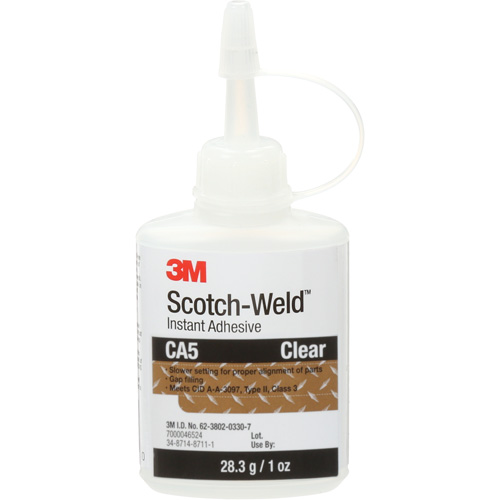 Adh&eacute;sif instantan&eacute; CA5 Scotch-Weld, Transparent, Bouteille, 1 oz Nuna Depot Inc.
