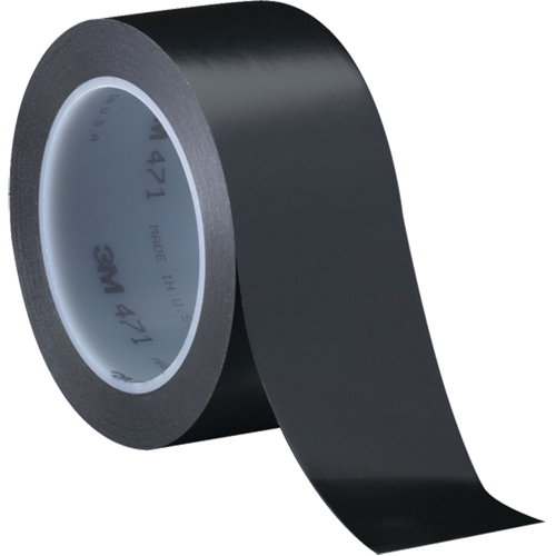 471 Vinyl Tape, 12 mm (1/2") W x 32.9 m (108') L, 5.3 mils, Black Nuna Depot Inc.