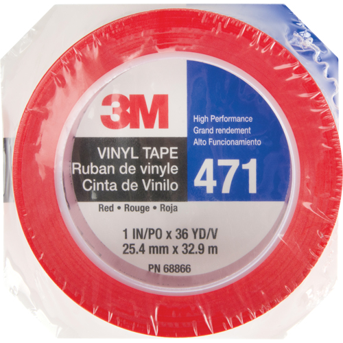 Ruban en vinyle 471, 25,4 mm (1") la x 32,9 m (108') lo, 5,3 mils, Rouge Nuna Depot Inc.