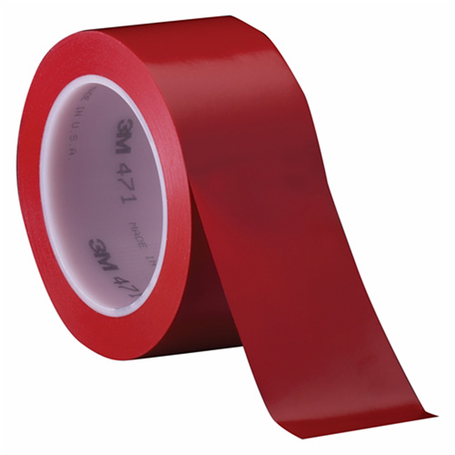 471 Vinyl Tape, 6 mm (1/4") W x 32.9 m (108') L, 5.2 mils, Red Nuna Depot Inc.