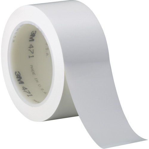 471 Vinyl Tape, 38 mm (1-1/2") W x 32.9 m (108') L, 5.2 mils, White Nuna Depot Inc.
