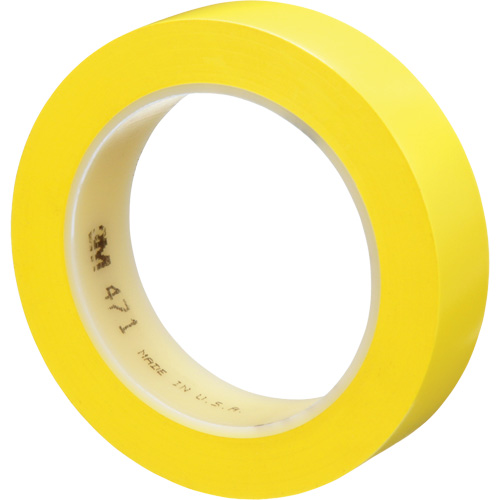 471 Vinyl Tape, 25.4 mm (1") W x 32.9 m (108') L, 5.3 mils, Yellow Nuna Depot Inc.