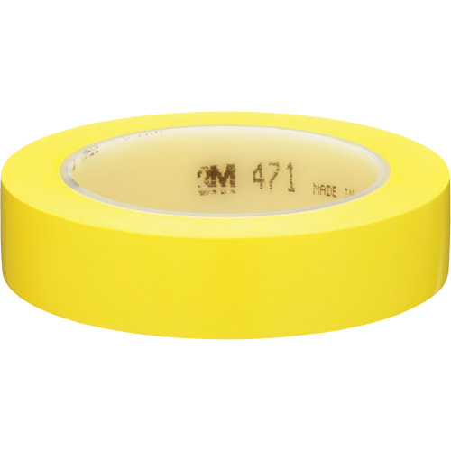 471 Vinyl Tape, 25.4 mm (1") W x 32.9 m (108') L, 5.3 mils, Yellow Nuna Depot Inc.