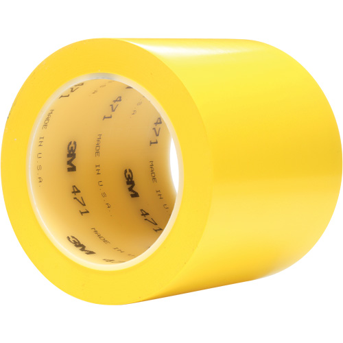 471 Vinyl Tape, 102 mm (4") W x 32.9 m (108') L, 5.2 mils, Yellow Nuna Depot Inc.