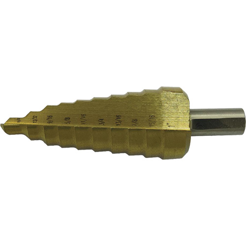 Foret &eacute;tag&eacute; &agrave; 9 &eacute;tages de qualit&eacute; sup&eacute;rieure Jet-Kut, 1/4" - 3/4", Incr&eacute;ments de 1/16", Acier rapide Nuna Depot Inc.