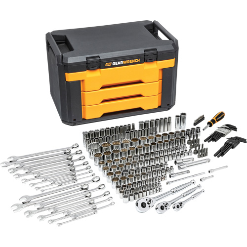 Jeu d'outils pour m&eacute;canicien dans un coffre de rangement &agrave; trois tiroirs Nuna Depot Inc.