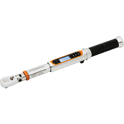 Cl&eacute; dynamom&eacute;trique &agrave; t&ecirc;te flexible 120XP avec angle, &eacute;lectronique, Entraînement 3/8" carr&eacute;, 120 - 1200 lb-pi Nuna Depot Inc.