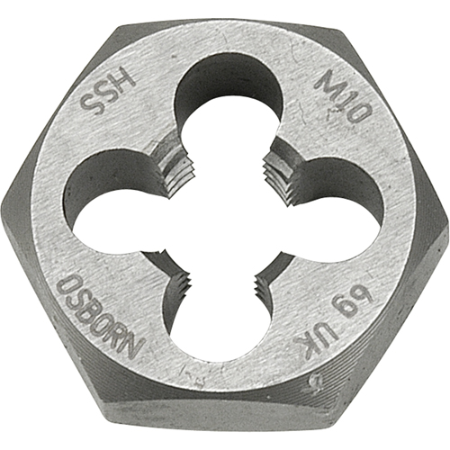 Hexagonal Rethreading Die, 1-1/100" Dia., 7/16"-14 Thread, High Speed Steel Nuna Depot Inc.