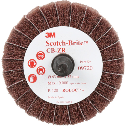 Scotch-Brite Combi-Wheel, 2-1/2" Dia., 120 Grit, Aluminum Oxide Nuna Depot Inc.