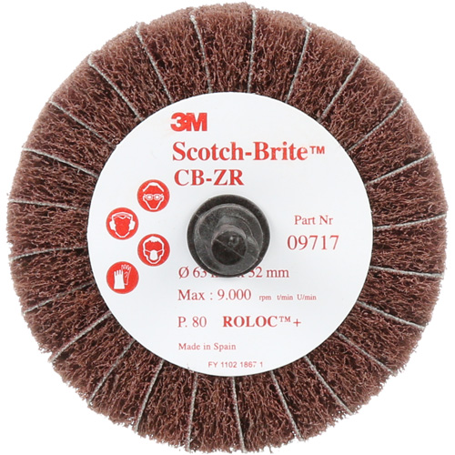 Scotch-Brite Combi-Wheel, 2-1/2" Dia., 80 Grit, Aluminum Oxide Nuna Depot Inc.