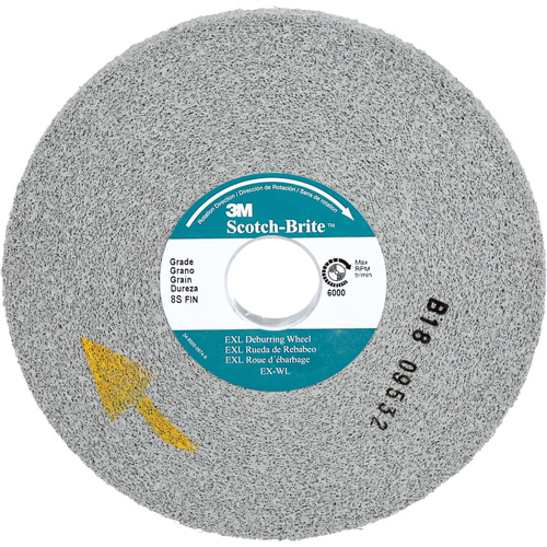 Scotch-Brite EXL Deburring Wheel, 6" x 1/2", 1" Arbor, Silicon Carbide Nuna Depot Inc.