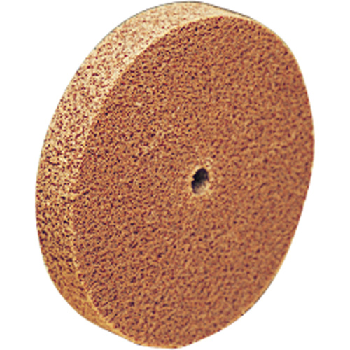 Meule d'abrasion et de polissage unitaris&eacute;e Scotch-Brite, 6" x 1", Arbre de 1"-7, Grain de Moyen, Oxyde d'aluminium Nuna Depot Inc.