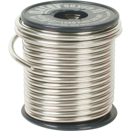 M&eacute;tal d'apport pour plomberie, Sans plomb, 60-100 % d'&eacute;tain 1-5 % de bismuth 1-5 % de cuivre 1-5 % d'argent, &acirc;me Plein, dia. 0,117" Nuna Depot Inc.