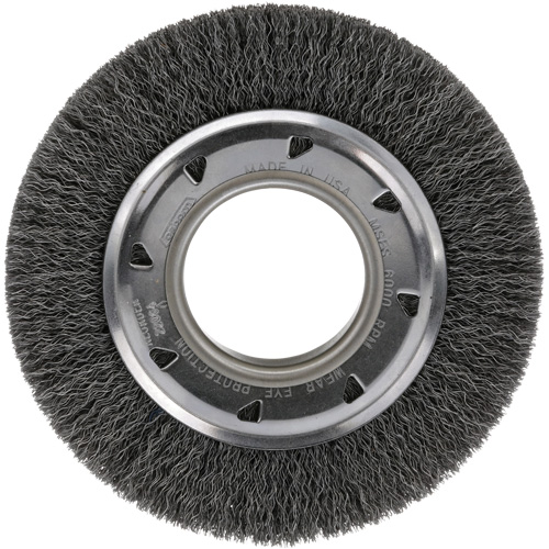 Crimped Wire Wheel Brush - Medium Face, 4-1/4" Dia., 0.012 Fill, 2" Arbor Nuna Depot Inc.