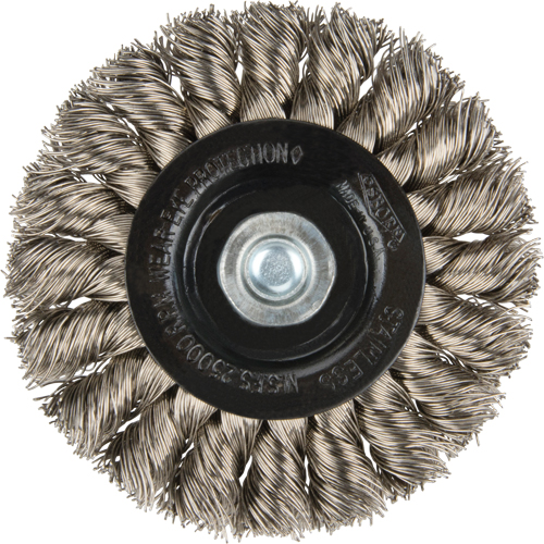 Knot Wire Wheel Brushes - Standard Twist Knot with 1/4" shank, 3" Dia., 0.014" Fill, Stainless Steel Nuna Depot Inc.