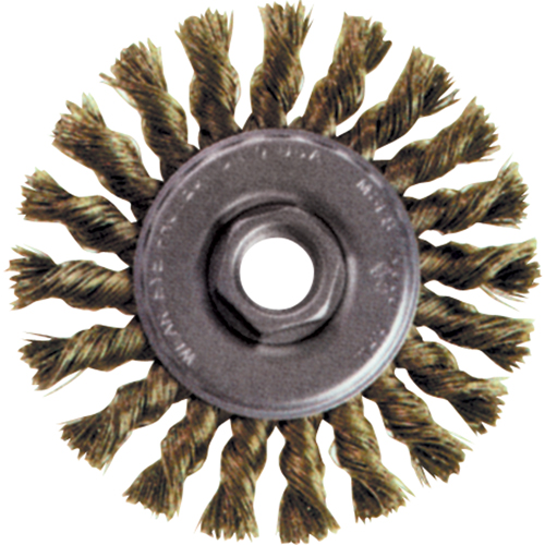 High Speed Small Grinder Knot Wire Wheel Brush, 5" Dia., 0.02" Fill, 5/8"-11 Arbor, Steel Nuna Depot Inc.