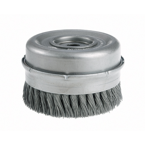 Knot Wire Cup Brushes with Bridle - Heavy-Duty, 4" Dia. x 5/8"-11 Arbor Nuna Depot Inc.