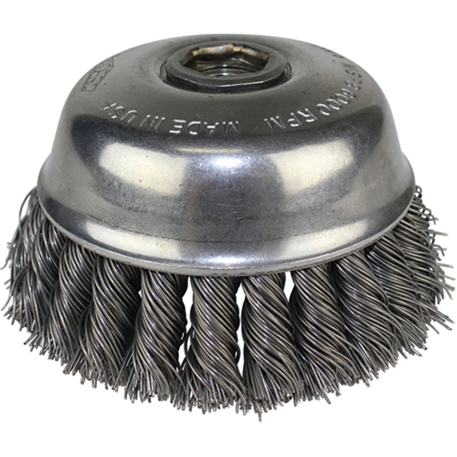 Brosses-boisseau &agrave; fils nou&eacute;s, 4" dia. x 5/8"-11 arbre Nuna Depot Inc.
