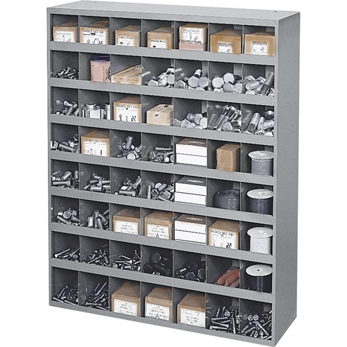 Steel Storage Bin Cabinet, 33-3/4" W x 12" D x 42" H, Grey Nuna Depot Inc.