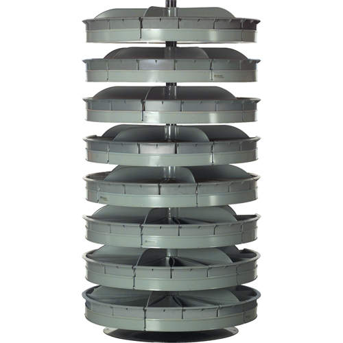 Rotabin&reg; Storage Units, 500 lbs. Capacity per Level, 6 Level, 50" H x 34" Dia. Nuna Depot Inc.