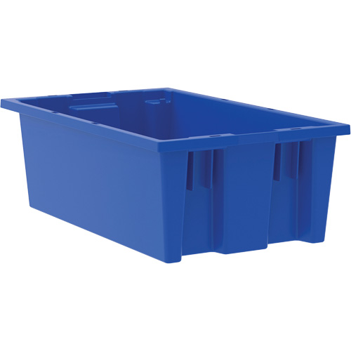 Contenant empilable et emboîtable, 6" x 11" x 18", Bleu Nuna Depot Inc.