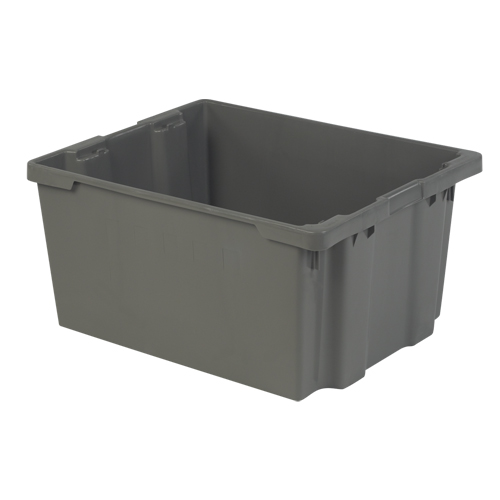 Contenants Stack-N-Nest Polylewton, 15,1" x 30,1" x 24", Gris Nuna Depot Inc.