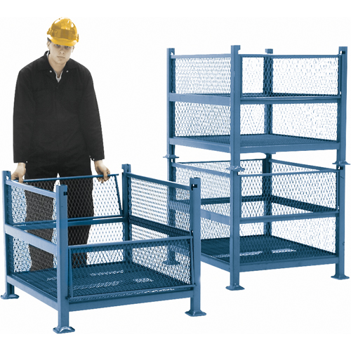 Open Mesh Containers, 2 Drop Gates, 2500 lbs. Capacity, 34.5" W x 40.5" D x 32.25" H Nuna Depot Inc.