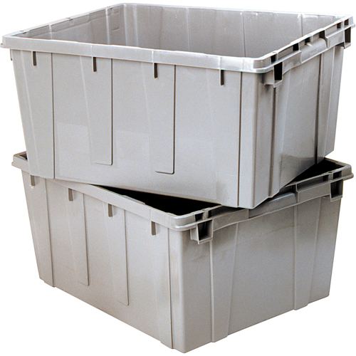 Contenant emboîtable, 21,1" la x 17,7" p x 12" h, Gris Nuna Depot Inc.